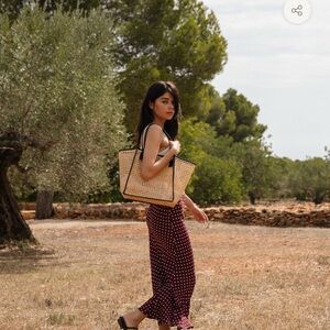 Elegant Tan and Black Women's Tote Bag